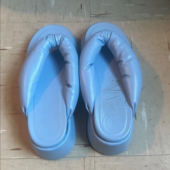 Ganni Blue Platform thong Sandals - Picture 2 of 5